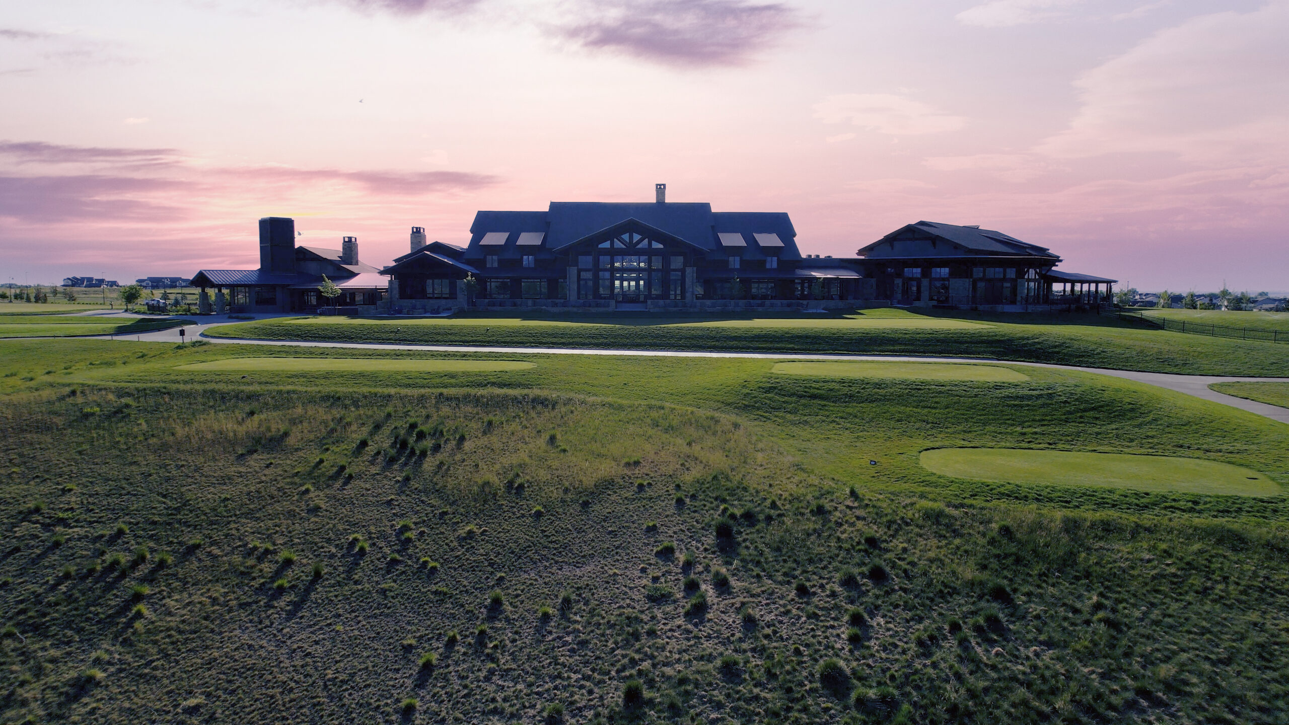 Back of Clubhouse Sunset Heron Lakes Community Berthoud, CO