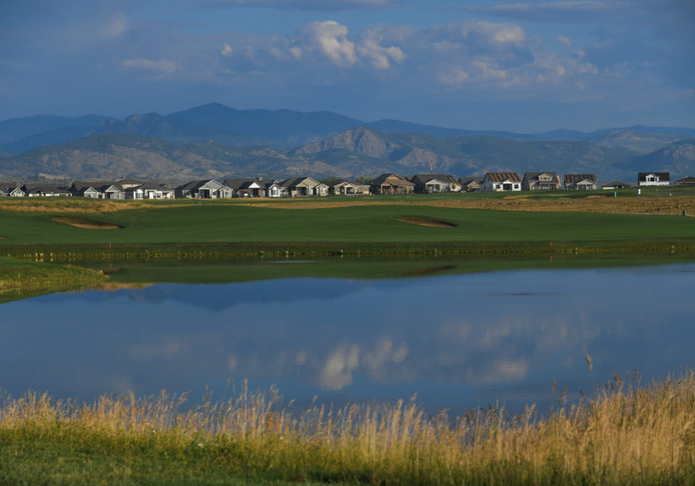 BERTHOUD, CO - JULY 08: View of the third fairway during the first round of the Korn Ferry Tours TPC Colorado Championship at Heron Lakes on July 8, 2021 in Berthoud, Colorado. (Photo by Ben Jared/PGA TOUR via Getty Images)